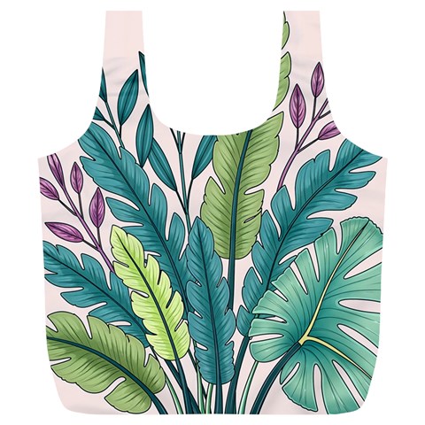 Illustrations Plants Nature Leaves Full Print Recycle Bag (XL) from ArtsNow.com Front