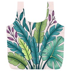 Illustrations Plants Nature Leaves Full Print Recycle Bag (XL) from ArtsNow.com Front