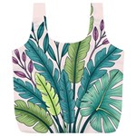 Illustrations Plants Nature Leaves Full Print Recycle Bag (XL)