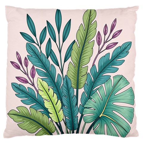 Illustrations Plants Nature Leaves Standard Premium Plush Fleece Cushion Case (One Side) from ArtsNow.com Front