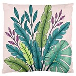 Illustrations Plants Nature Leaves Standard Premium Plush Fleece Cushion Case (One Side)