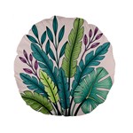 Illustrations Plants Nature Leaves Standard 15  Premium Flano Round Cushions