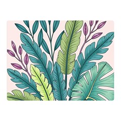 Illustrations Plants Nature Leaves Two Sides Premium Plush Fleece Blanket (Mini) from ArtsNow.com 35 x27  Blanket Front