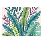 Illustrations Plants Nature Leaves Two Sides Premium Plush Fleece Blanket (Mini)