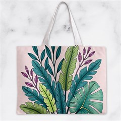 Illustrations Plants Nature Leaves Zipper Mini Tote Bag from ArtsNow.com Front