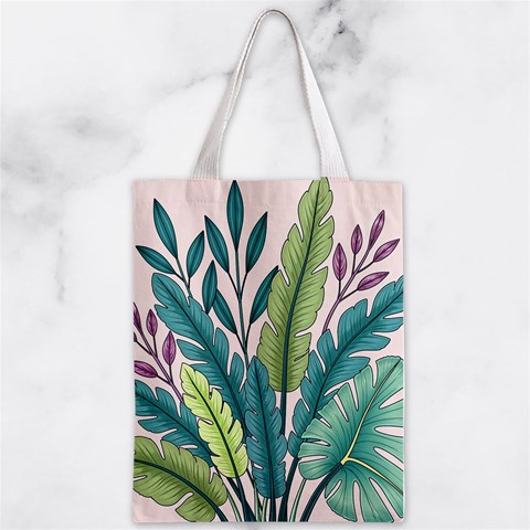 Illustrations Plants Nature Leaves Zipper Classic Tote Bag from ArtsNow.com Front