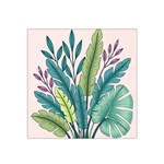 Illustrations Plants Nature Leaves Satin Bandana Scarf 22  x 22 