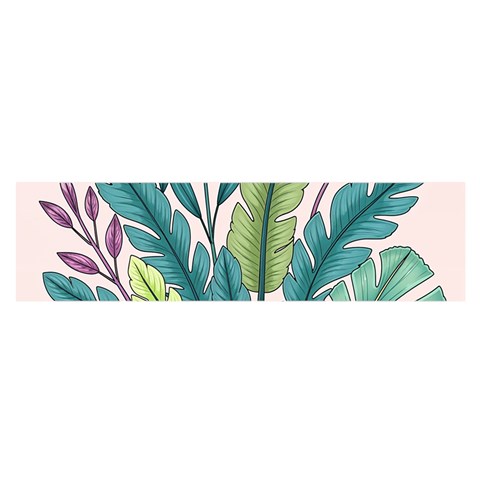 Illustrations Plants Nature Leaves Oblong Satin Scarf (16  x 60 ) from ArtsNow.com Front