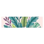 Illustrations Plants Nature Leaves Oblong Satin Scarf (16  x 60 )