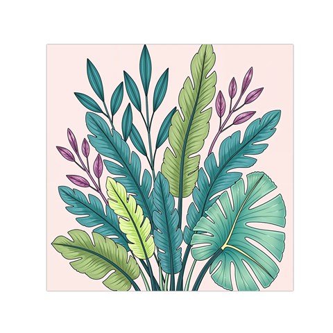 Illustrations Plants Nature Leaves Square Satin Scarf (30  x 30 ) from ArtsNow.com Front