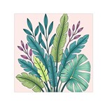 Illustrations Plants Nature Leaves Square Satin Scarf (30  x 30 )