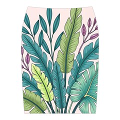 Illustrations Plants Nature Leaves Midi Wrap Pencil Skirt from ArtsNow.com Back