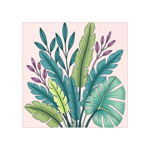 Illustrations Plants Nature Leaves Square Tapestry (Small) from ArtsNow.com Front