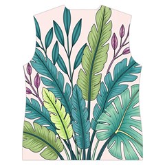 Illustrations Plants Nature Leaves Women s Button Up Vest from ArtsNow.com Back