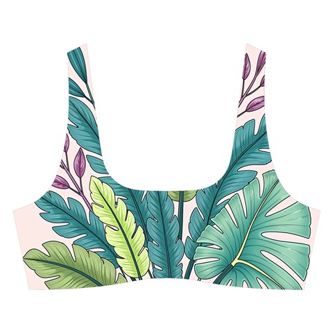 Illustrations Plants Nature Leaves Cross Back Hipster Bikini Set from ArtsNow.com Front