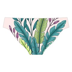 Illustrations Plants Nature Leaves Cross Back Hipster Bikini Set from ArtsNow.com Back Under