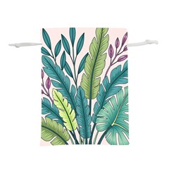 Illustrations Plants Nature Leaves Lightweight Drawstring Pouch (L) from ArtsNow.com Front