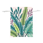 Illustrations Plants Nature Leaves Lightweight Drawstring Pouch (L)