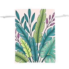 Illustrations Plants Nature Leaves Lightweight Drawstring Pouch (XL) from ArtsNow.com Front