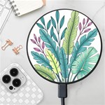 Illustrations Plants Nature Leaves Wireless Fast Charger(Black)