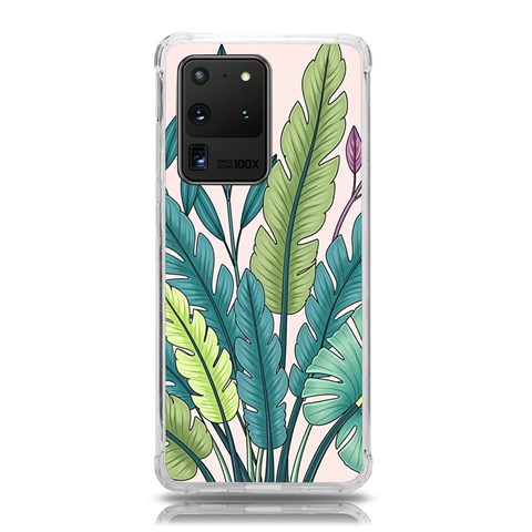 Illustrations Plants Nature Leaves Samsung Galaxy S20 Ultra 6.9 Inch TPU UV Case from ArtsNow.com Front