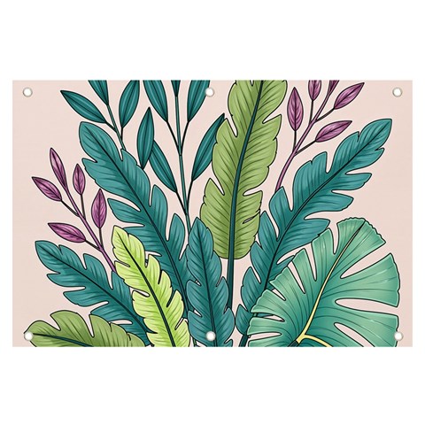 Illustrations Plants Nature Leaves Banner and Sign 6  x 4  from ArtsNow.com Front