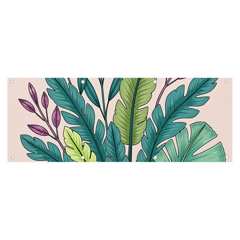 Illustrations Plants Nature Leaves Banner and Sign 8  x 3  from ArtsNow.com Front