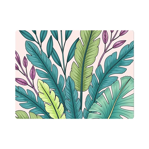 Illustrations Plants Nature Leaves Premium Plush Fleece Blanket (Mini) from ArtsNow.com 35 x27  Blanket Front