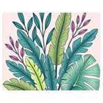 Illustrations Plants Nature Leaves Premium Plush Fleece Blanket (Medium)