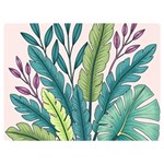 Illustrations Plants Nature Leaves Premium Plush Fleece Blanket (Extra Small)