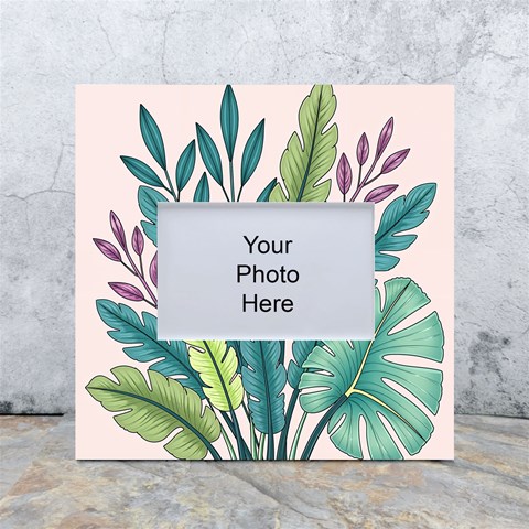 Illustrations Plants Nature Leaves White Box Photo Frame 4  x 6  from ArtsNow.com Front