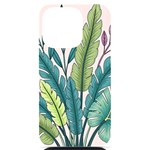 Illustrations Plants Nature Leaves iPhone 14 Pro Black UV Print PC Hardshell Case