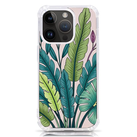 Illustrations Plants Nature Leaves iPhone 14 Pro TPU UV Print Case from ArtsNow.com Front