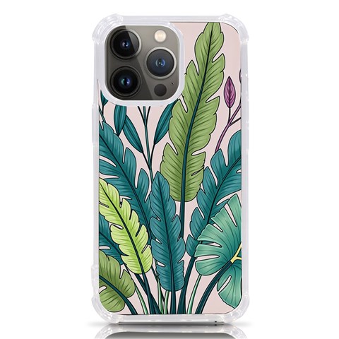 Illustrations Plants Nature Leaves iPhone 13 Pro TPU UV Print Case from ArtsNow.com Front