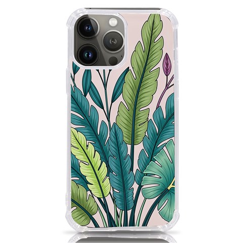 Illustrations Plants Nature Leaves iPhone 13 Pro Max TPU UV Print Case from ArtsNow.com Front