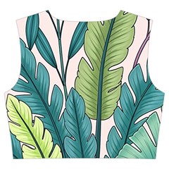 Illustrations Plants Nature Leaves Trumpet Sleeve Cropped Top from ArtsNow.com Back