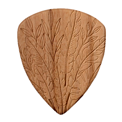 Illustrations Plants Nature Leaves Guitar Shape Wood Guitar Pick Holder Case And Picks Set from ArtsNow.com Pick