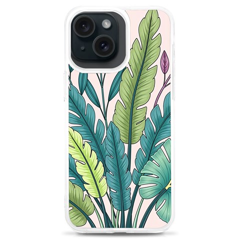 Illustrations Plants Nature Leaves iPhone 15 Plus TPU UV Print Case from ArtsNow.com Front