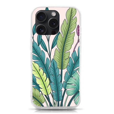 Illustrations Plants Nature Leaves iPhone 15 Pro TPU UV Print Case from ArtsNow.com Front