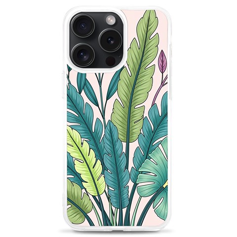 Illustrations Plants Nature Leaves iPhone 15 Pro Max TPU UV Print Case from ArtsNow.com Front