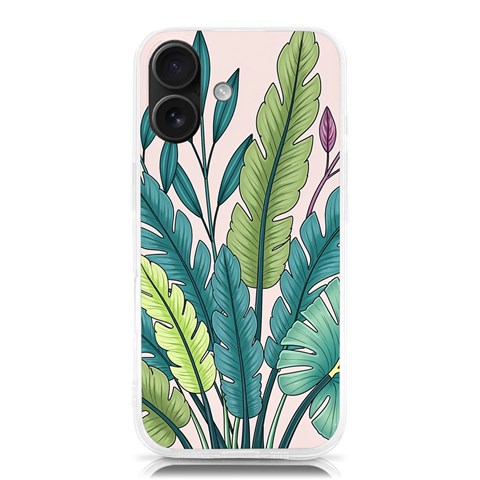 Illustrations Plants Nature Leaves iPhone 16 TPU UV Print Case from ArtsNow.com Front