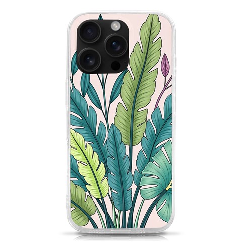 Illustrations Plants Nature Leaves iPhone 16 Pro TPU UV Print Case from ArtsNow.com Front