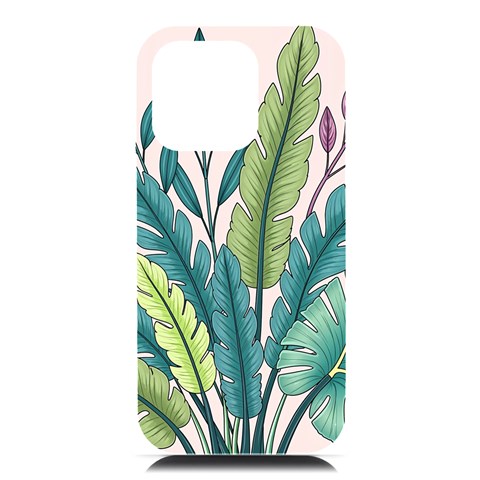 Illustrations Plants Nature Leaves iPhone 16 Pro Max Black UV Print PC Hardshell Case from ArtsNow.com Front