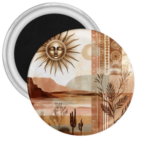 Abstract Sun Boho Bohemian Design 3  Magnets from ArtsNow.com Front