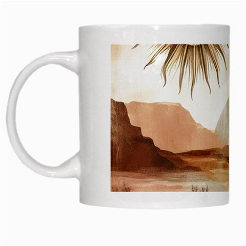 Abstract Sun Boho Bohemian Design White Mug from ArtsNow.com Left