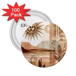 Abstract Sun Boho Bohemian Design 2.25  Buttons (100 pack) 