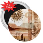 Abstract Sun Boho Bohemian Design 3  Magnets (10 pack) 