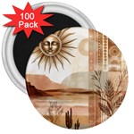 Abstract Sun Boho Bohemian Design 3  Magnets (100 pack)