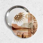 Abstract Sun Boho Bohemian Design 2.25  Handbag Mirrors