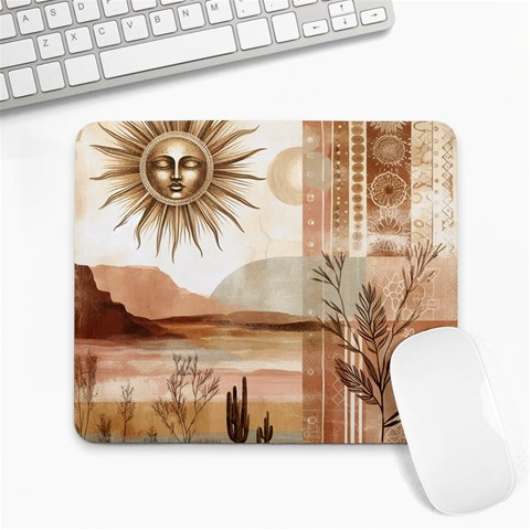 Abstract Sun Boho Bohemian Design Large Mousepad from ArtsNow.com Front